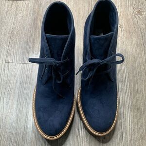 Stella McCartney Lace Up Blue Faux Suede Wedge Women’s Size EU40 NWOT